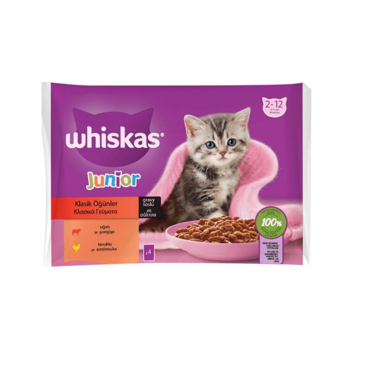 WHISKAS JUNIOR 4*85GR MULTI