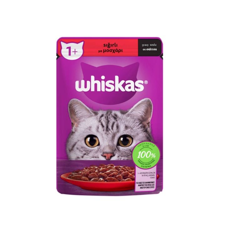 WHISKAS POU ISLAK BEEF 85G
