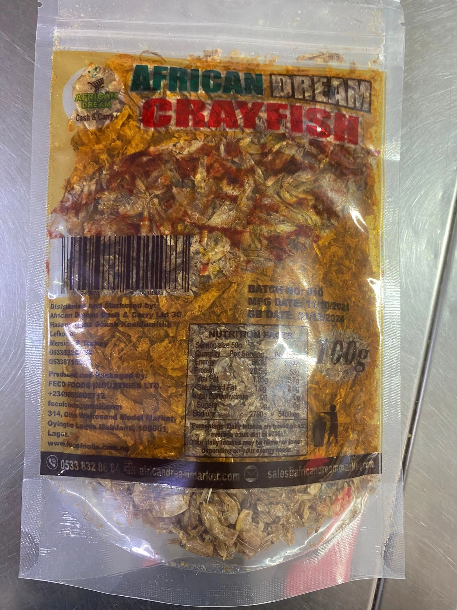 AFRICAN DREAM CRAYFISH 100G