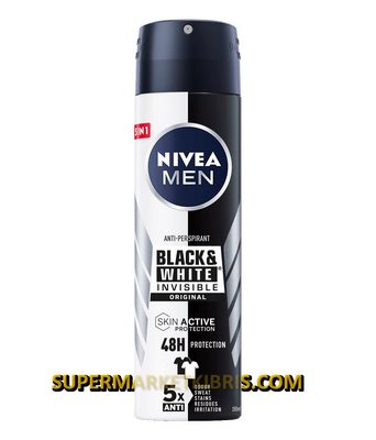 NIVEA SPREY BLACK&WHITE ORIJINAL MEN 200ML