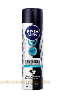 NİVEA İNSİVİBLE DEODORANT BLACK&WHİTE MEN 150ML