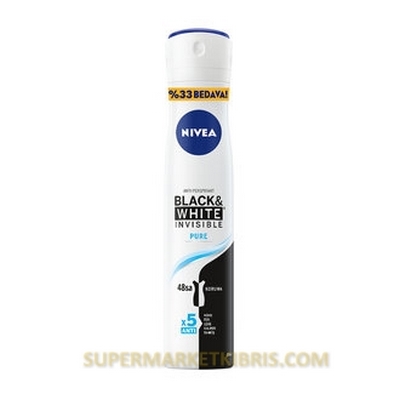 NİVEA DEODORANT KADIN BLACK WHİTE PURE 150ML 