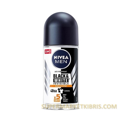 NİVEA ROLL-ON İNVİSİBLE BLACK-WHİTE MEN 50ML
