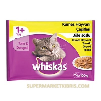 WHİSKAS POULTRY 4*100GR MULT