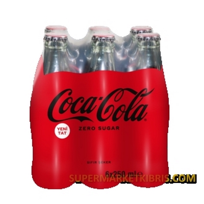 COCA-COLA SEKERSIZ CAM SISE 250ML