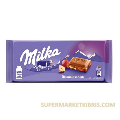 MİLKA ÇİKOLATA ÜZÜMLÜ FINDIKLI 80GR