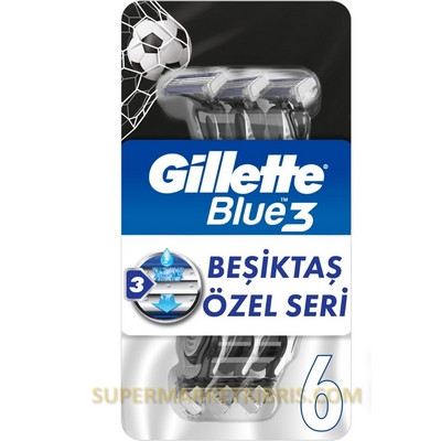 GİLLETTE BLUE 3 TRAŞ BIÇAĞI BEŞİKTAŞ 6LI