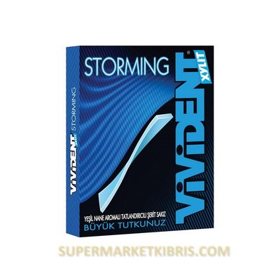 VİVİDENT STORMİNG YEŞİL NANE AROMALI TATLANDIRICILI SAKIZ 12 ADET