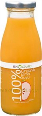 BEN ORGANIC ELMA SUYU 250ML CAM