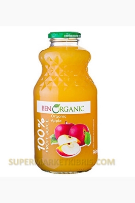 BEN ORGANIC ELMA SUYU 1LT CAM