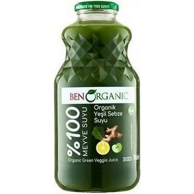 BEN ORGANIC YESIL SEBZE SUYU 1LT CAM