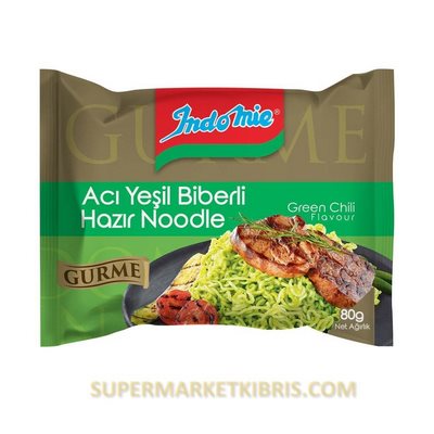 INDOMİE GURME ACI YEŞİL BİBERLİ 80GR