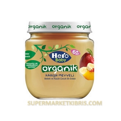 HERO BABY KAVANOZ MAMA ORGANİK ELMA ŞEFTALİ