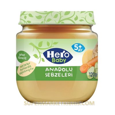 HERO BABY ORGANİK KAVANOZ MAMA ANADOLU SEBZELERİ 120GR