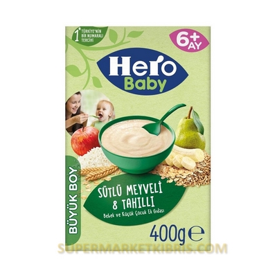 HERO BABY SUTLU 8 TAHILLI MEYVELI 400GR 6AY+