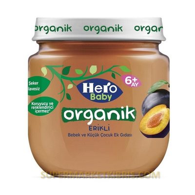 HERO BABY ORGANİK KAVANOZ MAMA ERİKLİ 120GR