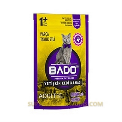 BADO WET ADULT CAT FOOD CHUNKS 85G