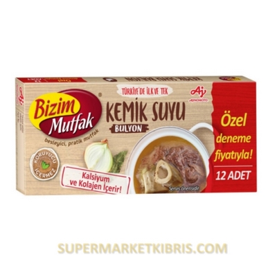 BİZİM MUTFAK KEMİK SUYU BLYON 12 ADET (120GR)