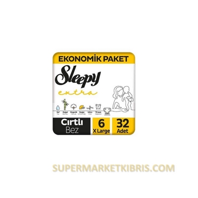 SLEEPY EXTRA GÜNLÜK AKTİVİTE BEBEK BEZİ 6 NUMARA XLARGE 32 ADET