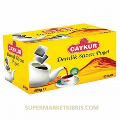 ÇAYKUR DEMLİK SÜZEN POŞET ÇAY 40 LI 200GR