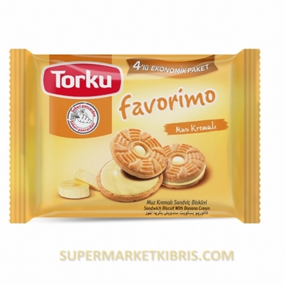TORKU FAVORİMO MUZ KREMALI BİSKÜVİ 61 GR X 4 ADET