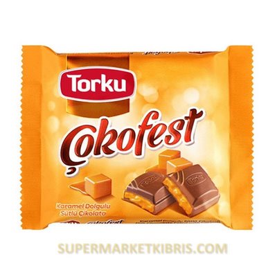 TORKU ÇOKOFEST KARAMELLİ SÜTLÜ ÇİKOLATA 60GR