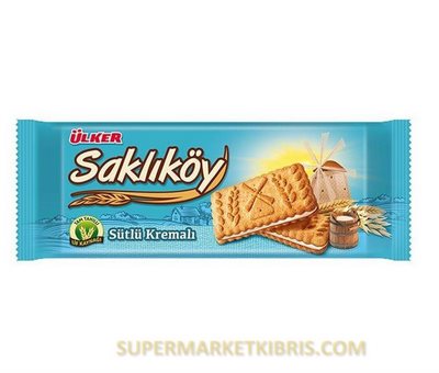 ÜLKER SAKLİKÖY SÜTLÜ KREMALI BİSKÜVİ 100GR