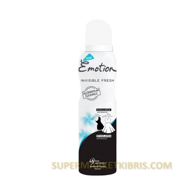 EMOTİON DEODORANT İNVİSİBLE FRESH SİYAH&BEYAZ 150 