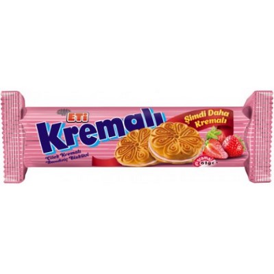 ETI KREMALI BISKUVI CILEKLI 61G