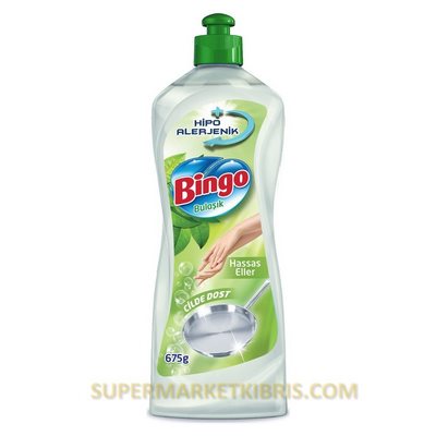BİNGO SIVI BULAŞIK DETERJANI HASSAS ELLER 675 GR