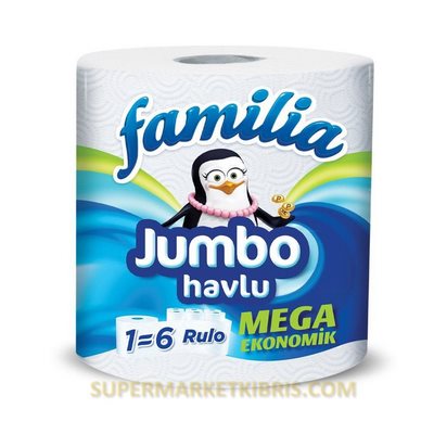 FAMİLİA JUMBO HAVLU 1 = 6 RULO 300 YAPRAK