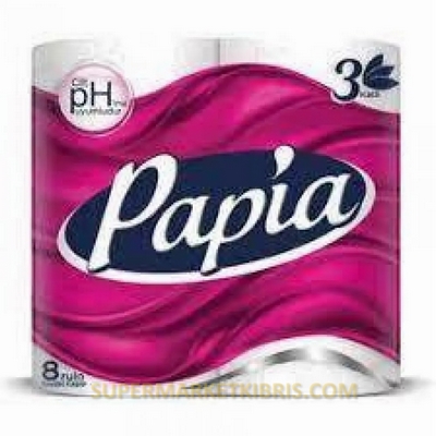PAPIA TUVALET KAGIDI 8 LI