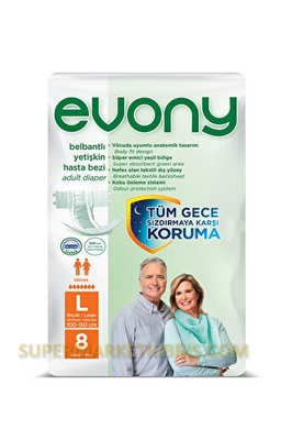 EVONY YETİŞKİN HASTA BEZİ LARGE 8 Lİ
