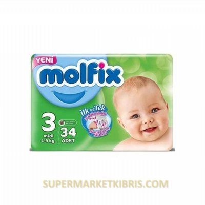 MOLFİX BEBEK BEZİ 3 BEDEN 4-9 KG 34 ADET