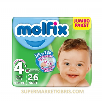 MOLFİX BEBEK BEZİ 4+ BEDEN 9-16 KG 26 ADET