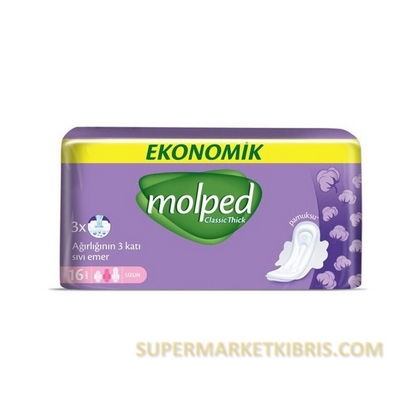 MOLPED CLASSİC THİCK HİJYENİK PED UZUN 16 ADET