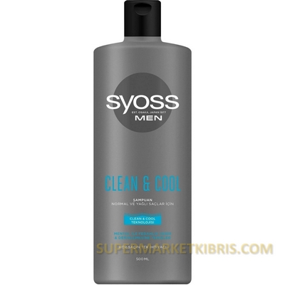 SYOSS MEN CLEAN COOL ŞAMPUAN 500ML