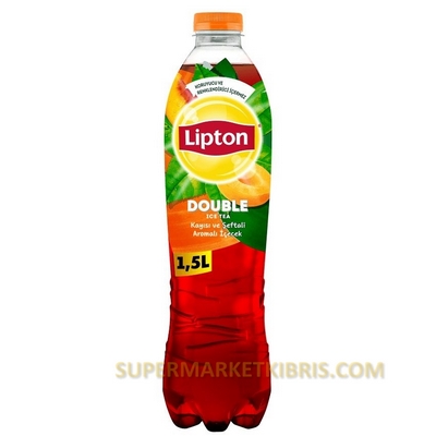 LİPTON DOUBLE SOĞUK ÇAY KAYISI&ŞEFTALİ AROMALI 1,5