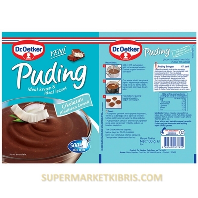 DR OETKER PUDİNG ÇİKOLATA HİNDİSTAN 100GR