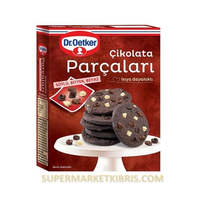 DR.OETKER 70GR SÜTLÜ BİTTER BEYAZ DAMLA ÇİKOLATA PARÇALARI
