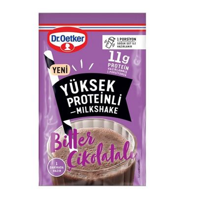 DR OETKER MİLKSHAKE BİTTER ÇİKOLATALI YÜKSEK PROTEİNLİ 19 GR