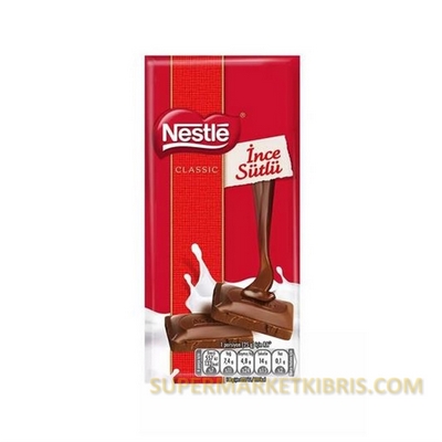NESTLE CLASSİC BOL SÜTLÜ DİKDÖRTGEN ÇİKOLATA 65 GR