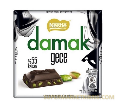 NESTLE DAMAK ÇİKOLATA GECE %55 KAKAO 60GR