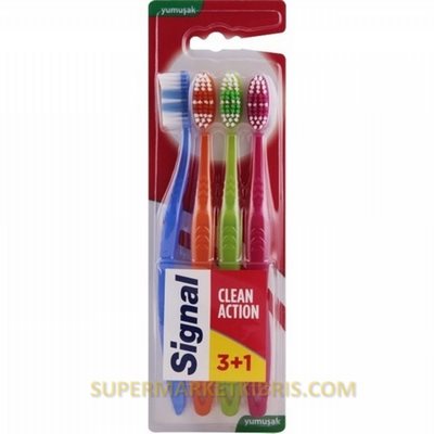 SİGNAL DİŞ FIRÇASI CLEAN ACTİON 3+1 4 LÜ PAKET YUM