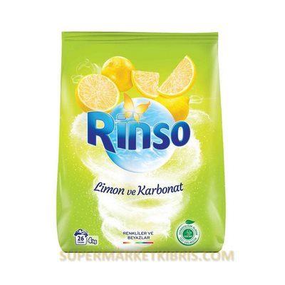 RİNSO MATİK TOZ DETERJAN LİMON KARBONAT 4 KG