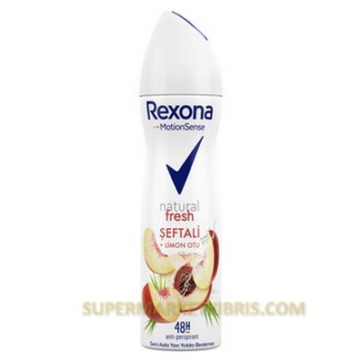 REXONA DEODORANT SPREY NATURAL FRESH ŞEFTALİ LİMON OTU 150ML