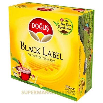 DOĞUŞ BLACK LABEL BARDAK POŞET ÇAY 100 ADET 200GR