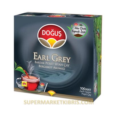 DOĞUŞ EARLY GREY BARDAK POŞET ÇAY 100 ADET 200GR