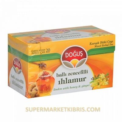 DOĞUŞ BALLI ZENCEFİLLİ IHLAMUR ÇAYI 20 ADET