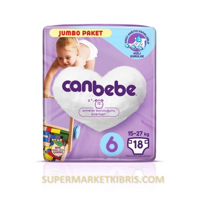 CANBEBE BEBEK BEZİ 6 BEDEN 15-27 KG 18 ADET